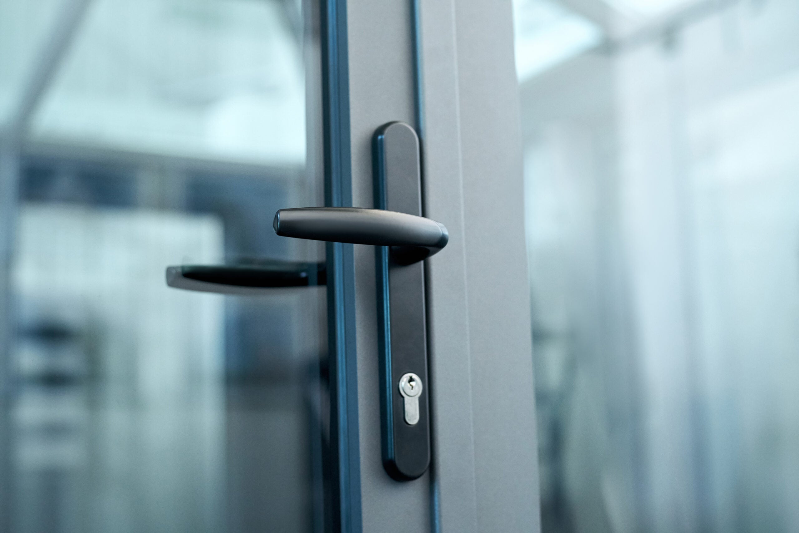 Aluminum Bifold Door 240"Wx96"H - OUT SWING FROM EXTERIOR VIEW image 8