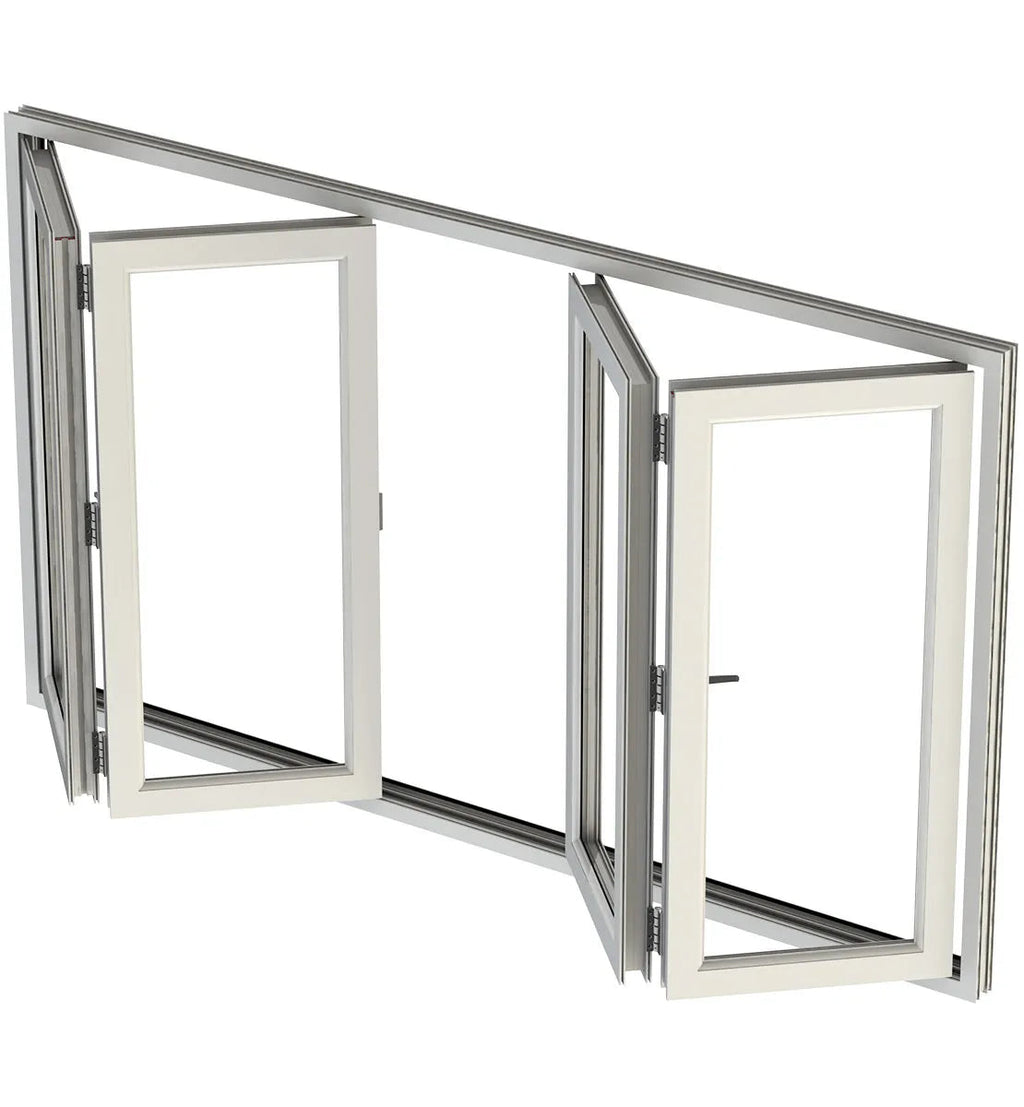 Fortune Ways Aluminum Bifold Window 96"Wx36"H - OUT SWING FROM EXTERIOR VIEW image