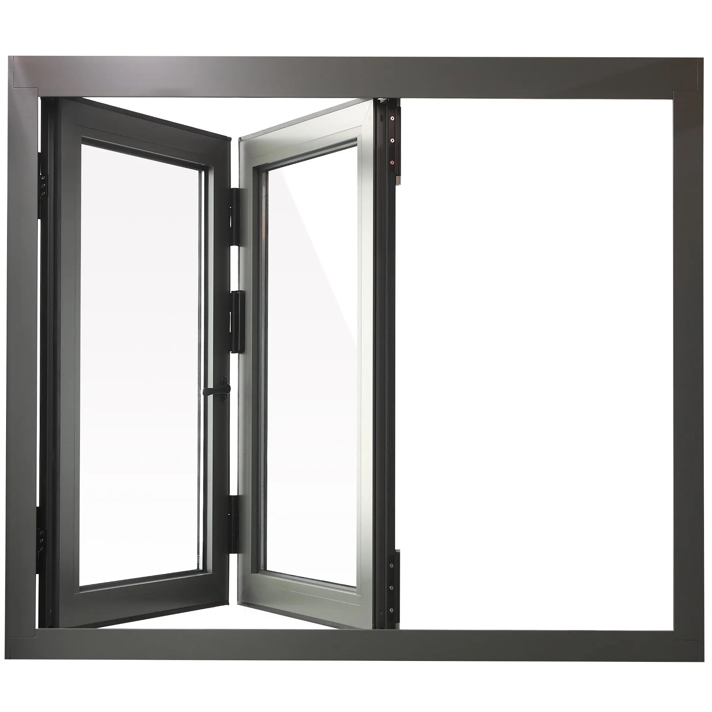 Fortune Ways Aluminum Bifold Window 72"Wx36"H - OUT SWING FROM EXTERIOR VIEW image