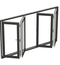 Fortune Ways Aluminum Bifold Window 96"Wx48"H - OUT SWING FROM EXTERIOR VIEW image 0