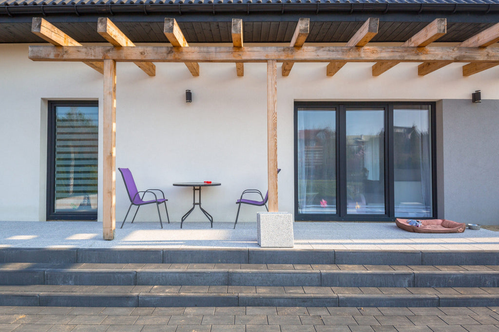 Aluminum Bifold Door 96"Wx80"H - OUT SWING FROM EXTERIOR VIEW image 5