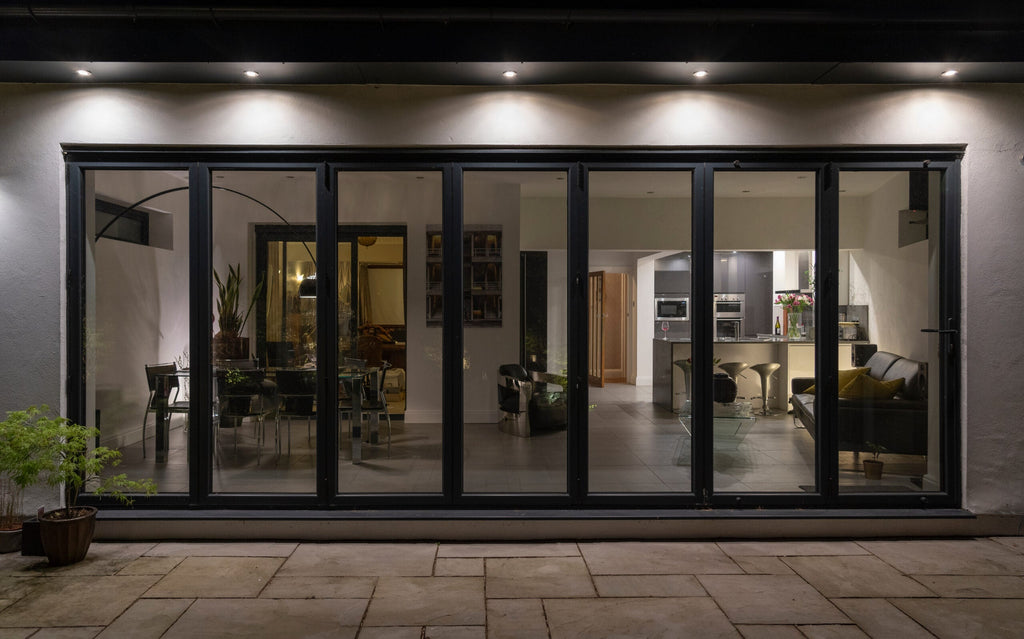 Aluminum Bifold Door 240"Wx80"H - OUT SWING FROM EXTERIOR VIEW image 3