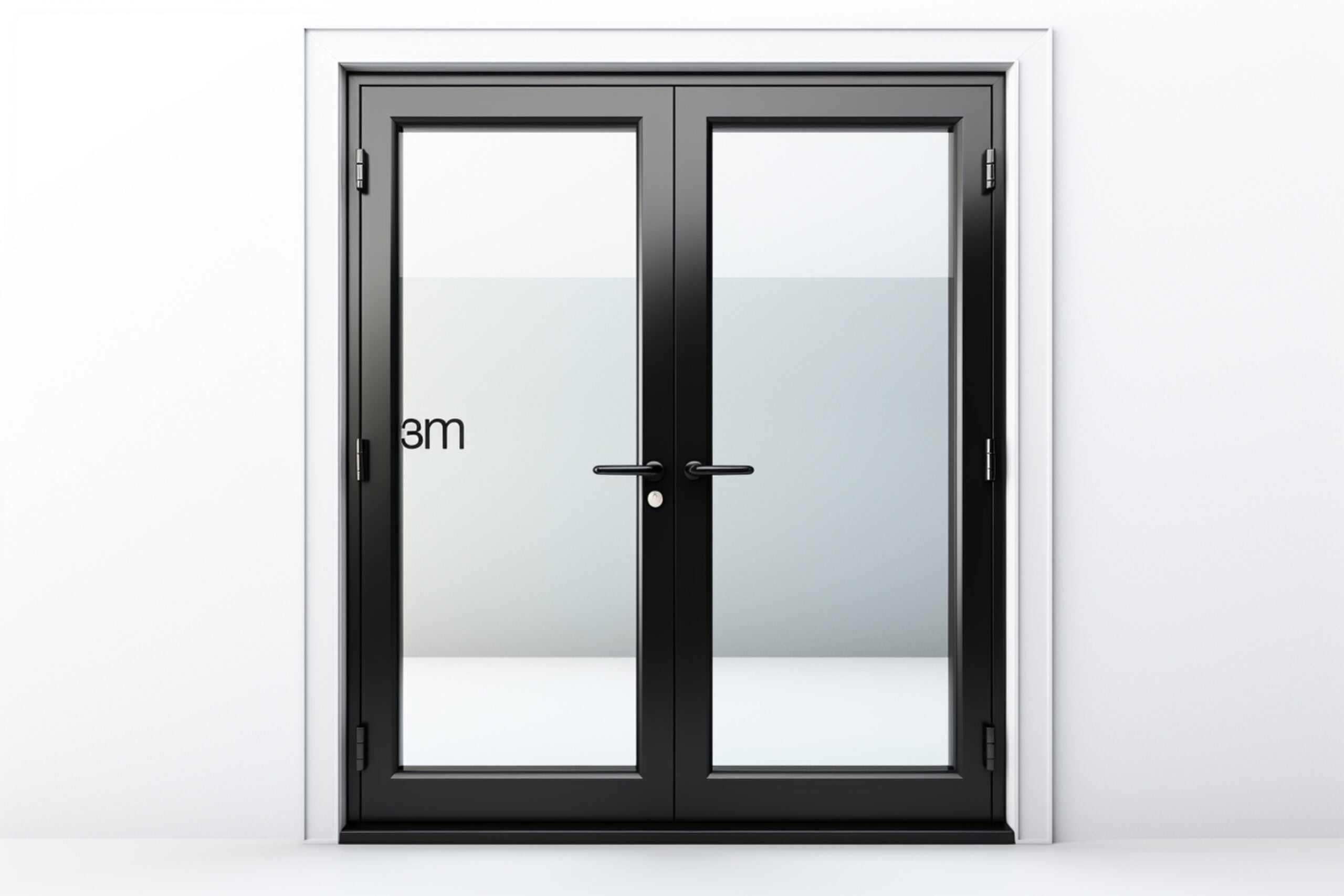 Aluminum French Door 60"Wx80"H - Black image