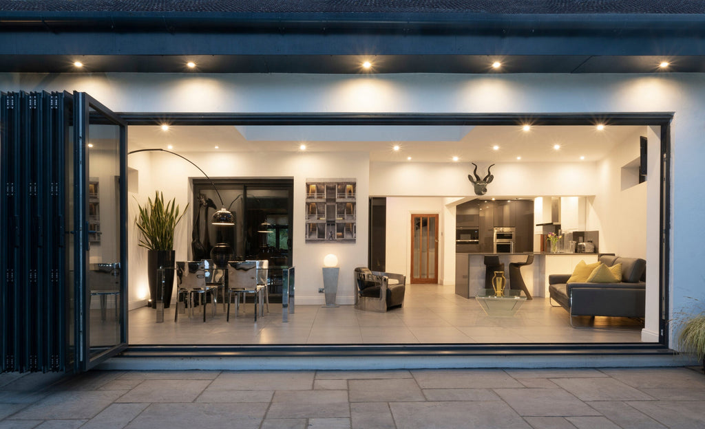 Aluminum Bifold Door 240"Wx96"H - OUT SWING FROM EXTERIOR VIEW image 2